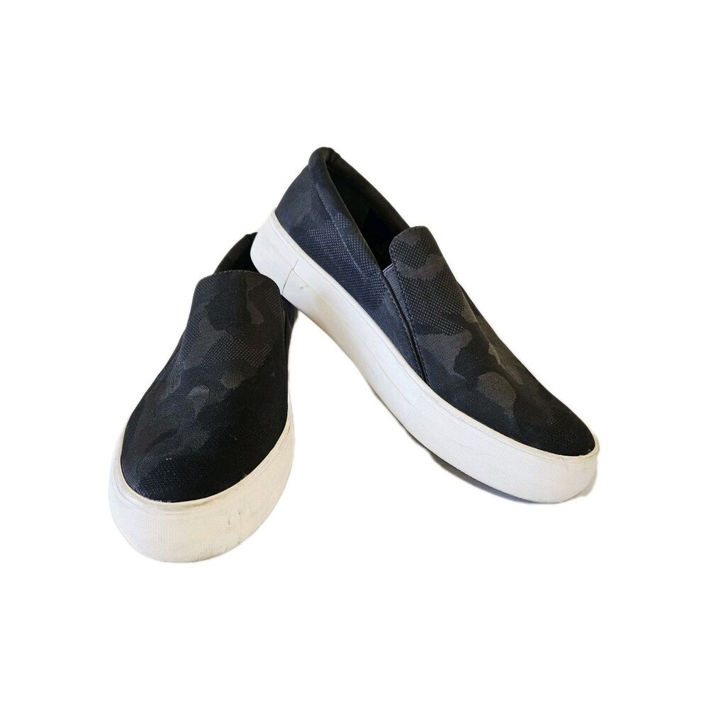 Vince Camuto Black Camo Slip-On Sneakers - Size 8